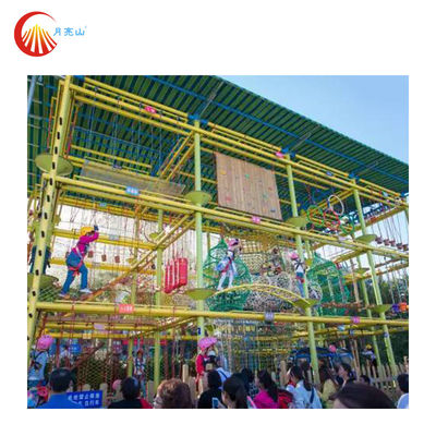 Amusement Adventure High Ropes Course Customized For Games Park Playground